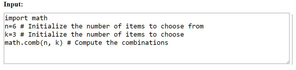 57.html Combination Calculator